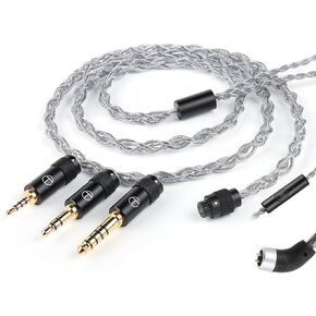 faaeal trn sea sea serpent cable مع دبوس QDC/s/c ، 356cores سلك الفضة النحاسية مختلطة مع قابس قابل للاستبدال 2.5 مم/3.5 مم/4.4 مم ، خط الترقية ل KZ ZSN Pro Castor Tangzu Wan'er (بدون ميكروفون) in Kuwait