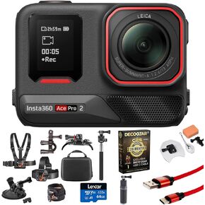 Insta360 Ace Pro 2 8K Waterproof Action Camera Standard Bundle with Deco 6FT Type-C to USB, 26 Month CPS, Outdoor Action Kit, Deco 6ft Type-C to USB, 64 GB Memory Card, Power Grip 4000mAh