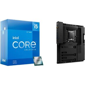 Intel Core i5-12600KF Desktop Processor 10 (6P+4E) Cores up to 4.9 GHz Unlocked LGA1700 600 Series Chipset 125W with NZXT N7 Z690 - N7-Z69XT-B1 - Intel Z690 chipset - ATX Gaming Bluetooth V5.2-Black