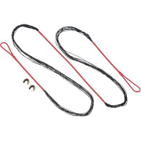 PATIKIL Bow String Replacement, 12 Strands Recurve Bowstring with Nock Point for AMO 70" Traditional Recurve Bow, Red-Black