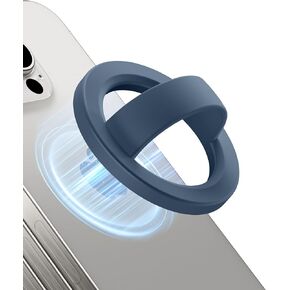 Bundle - Compatible with iPhone 14 Case (Cobalt Blue) + Magnetic Phone Grip (Cobalt Blue)