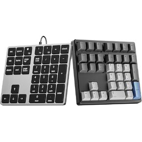 34 Keys Mechanical Number Pad Blue Switch& 34 Key Numeric Keypad for Laptop