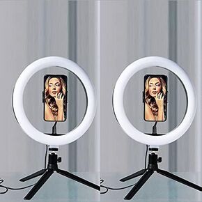 Desktop 10 inch LED Ring Light (Control 3 Different Lights)