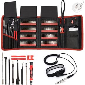 STREBITO Precision Screwdriver Set 142-Piece + Anti Static Wrist Strap Bundle, Electronics Repair Toolkit for iPhone, MacBook, Computer, Laptop, PC, Tablet, PS4, Xbox, Nintendo, Game Console