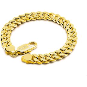 الأزياء 925 الفضة الاسترليني الصلبة ميامي الكوبي ربط سلسلة سوار 8MM - 16MM - كبح الكوبي سوار الصلبة سميكة كبيرة ربط سوار للرجال الأولاد - 7-11 بوصة مجوهرات in Kuwait