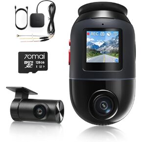 【70mai Dash Cam 4K Omni + UP05 Hardwire Kit】 Front and Rear Car Camera with Sony IMX678 Sensor, STARVIS 2 Night Vision, 4G LTE, AI Motion Dection, ADAS, Wi-Fi 6, Parking Monitor, Voice Control