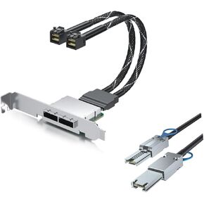 10Gtek 8088/8088-1m + 8088/8643 Adapter Cable 0.3m