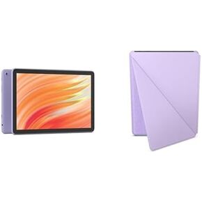 Like-New Amazon Fire HD 10 Tablet (32GB Lilac) + Standing Cover (Lilac)