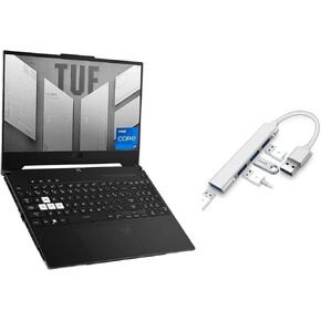 ASUS TUF Dash 15.6" 144Hz FHD Gaming Laptop | 12th Generation Core i7-12650H | 32GB RAM DDR5| 512GB SSD |NVIDIA GeForce RTX 3060 | Backlit | Windows 11 Home | Bundle with USB 3.0 Hub