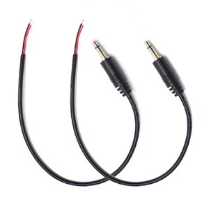 2PCS 0.3M/1FT Replacement 3.5mm Male Plug to Bare Wire Open End,1/8 3.5mm Male Wired Connector TS 2 Pole Mono Cable for Audio Repair,DIY Speaker Wire