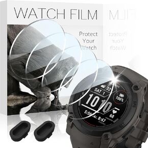 4 Pack for Garmin Instinct 3 45mm Screen Protector Tempered Glass,Screen Protector Precise Fit 9H Hardness Scratch Resistance for Garmin Instinct 3 45mm