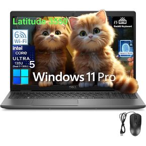Dell Latitude 3550 Laptop Computer for Business Work, Intel 12-Core Ultra 5 135U (Beat i7-1355U), 32GB DDR5 RAM, 1TB PCIe SSD, 15.6" FHD, WiFi 6, Backlit Keyboard, Fingerprint Reader, Windows 11 Pro