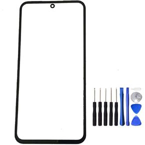 for Samsung Galaxy S23 Fe 5G Black Front Screen Outer Glass Panel Lens Replacement with Opening Tool (Not LCD &Not Digitizer)