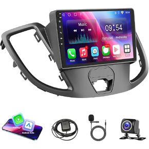 Leadfan Android Car Stereo for Ford Transit 2013-2019 Radio, 9 Inch IPS Touch Screen Transit Car Radio Wireless Carplay Android Auto Mirrorlink/GPS/WiFi/Bluetooth/FM/DSP + MIC/AHD Backup Camera 2+32G