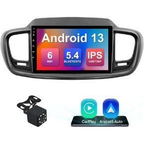 2+32G 10.1-inch Android 13 Car Stereo for Kia Sorento 3 2015, 2016, 2017, 2018, 2019, 2020 IPS Touchscreen Screen Car Radio with Carplay & Android Auto Support Backup Camera GPS FM Navi BT SWC