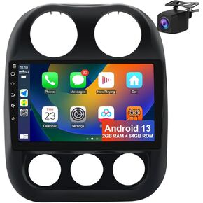 10.1 Inch Car Radio for Jeep Patriot Compass 2010-2016 Android 13 Car Stereo 2GB+64GB CarPlay Android Auto GPS BT WiFi USB GPS FM with Reverse Camera