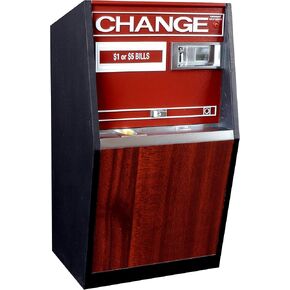 New Wave Toys RepliTronics Arcade Change Machine USB-C (x2) and USB-A (x4) Charging Station, Retro Desktop Office Hub for Multiple Devices, Classic Wood Panel