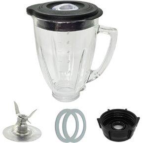 6 Cup Blender Glass Jar Replacement Parts with Blade for Oster Osterizer NOT fit Pro Master or Versa models