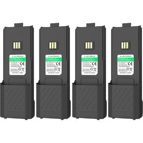 BAOFENG 4 Pack UV-5RM Extended Battery 6800mAh Larger Capacity for GM-5RH Two Way Radio USB-C Charging 7.4V Compatible for UV-5G Plus GMRS UV-5RH