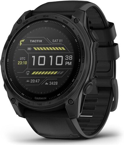 Garmin tactix 8 Solar: AB Elite (51mm) Premium Tactical GPS Smartwatch Bundle - Applied Ballistics Ultralight Solver, Built-in LED Flashlight with PlayBetter Portable Charger & HD Screen Protectors in Saudi Arabia