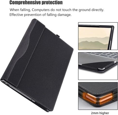 تغطية حالة الكمبيوتر المحمول فقط ل 2024 Microsoft Surface Laptop 7 15 بوصة (طراز 2037) دفتر دفتر قابلة للفصل ثقب حماية حماية الكمبيوتر (رمادي داكن ، 15) in Kuwait