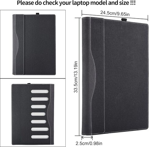 تغطية حالة الكمبيوتر المحمول فقط ل 2024 Microsoft Surface Laptop 7 15 بوصة (طراز 2037) دفتر دفتر قابلة للفصل ثقب حماية حماية الكمبيوتر (رمادي داكن ، 15) in Kuwait