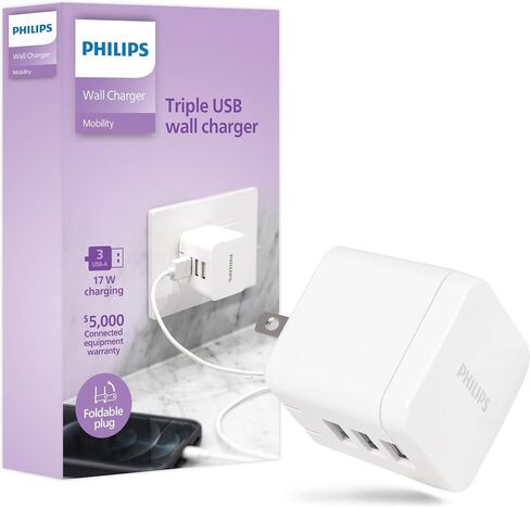 Charger Charger Fast Charge Fast ، 65W USB C ، كتلة شاحن 3-PORT GAN USB C مع USB A و USB C ، شاحن جدران سريع قابل للطي لـ iPhone 16 ، سلسلة 15 ، iPad Pro ، White ، DLP3653W/37 in Kuwait