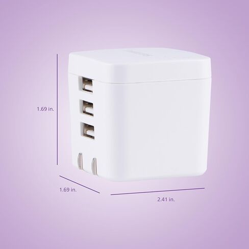 Charger Charger Fast Charge Fast ، 65W USB C ، كتلة شاحن 3-PORT GAN USB C مع USB A و USB C ، شاحن جدران سريع قابل للطي لـ iPhone 16 ، سلسلة 15 ، iPad Pro ، White ، DLP3653W/37 in Kuwait