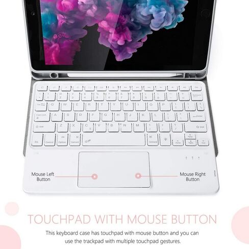 TouchPad Keyboard Case for Galaxy Tab S6 10.5" 2019 (Model SM-T860/T865/T867), [Supports S Pen Charging] Magnetically Detachable Wireless Bluetooth Keyboard with PU Leather Stand Cover, RoseGold in Kuwait