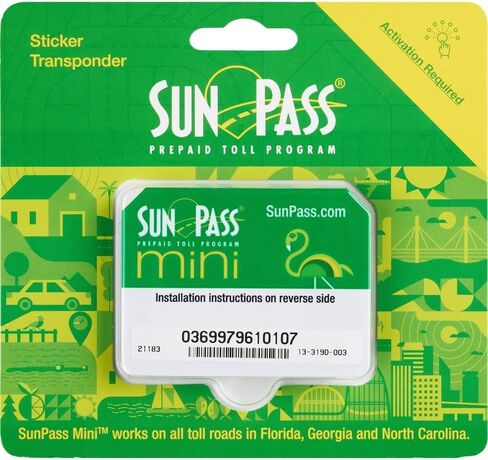 SunPass PRO Portable Transponder, Prepaid Toll Program for Florida, Florida and 21 Other States, and Anywhere EZPass is Accepted in Saudi Arabia