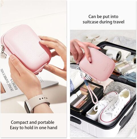 portable came cases Digital Camera Case for CAMKORY, Kodak, Canon & More - Small Travel Compact Pouch with Mesh Pocket for Accessories & SD Card (pink) in Saudi Arabia