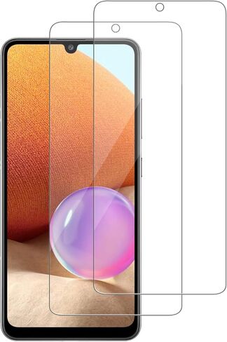 2 Pack for Samsung Galaxy A32 5G Screen Protector, Tempered-Glass, Micro-curved Edges, Case Friendly, Bubble Free, HD Clear, Easy Installation in Saudi Arabia
