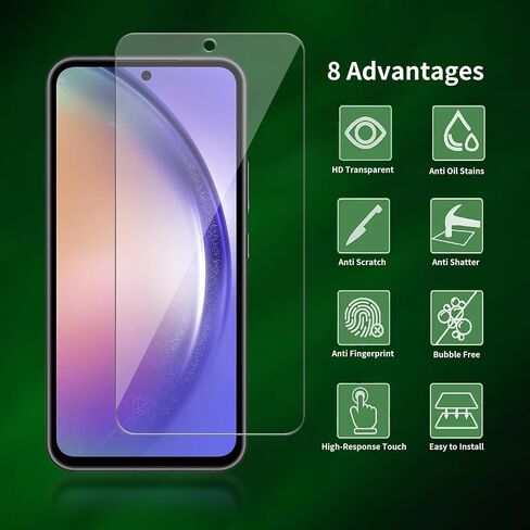 2 Pack for Samsung Galaxy A32 5G Screen Protector, Tempered-Glass, Micro-curved Edges, Case Friendly, Bubble Free, HD Clear, Easy Installation in Saudi Arabia