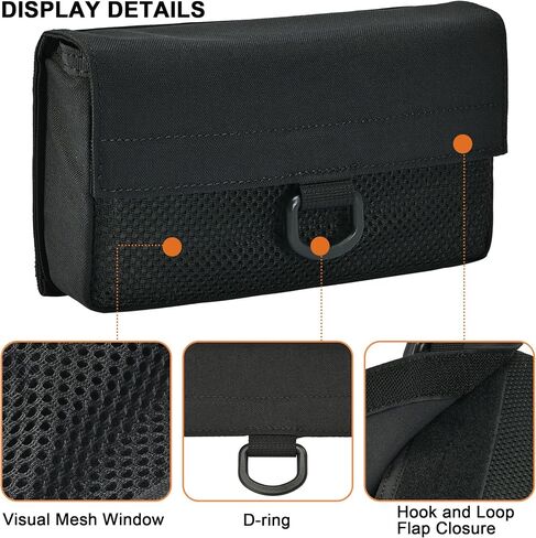Tactical Bag Insert Pouch, tactifans Modular Admin Pouch Mesh Windowed Backpack Organizer Insert Flap Closure Hook and Loop Organizer Backpack Accessories in Saudi Arabia