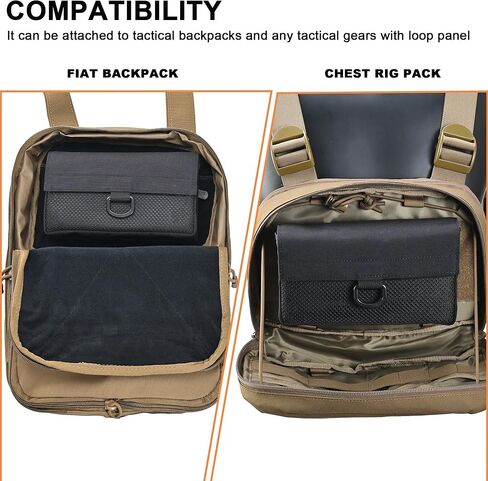 Tactical Bag Insert Pouch, tactifans Modular Admin Pouch Mesh Windowed Backpack Organizer Insert Flap Closure Hook and Loop Organizer Backpack Accessories in Saudi Arabia