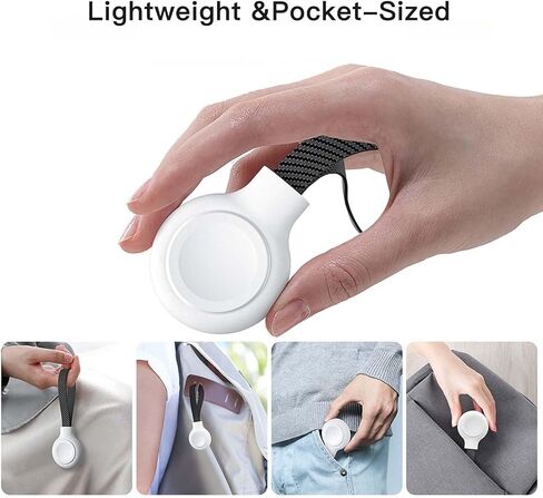 Portable Magnetic Charger for Samsung Galaxy Watch | Keychain Travel Charger USB-C/USB-A 2-in-1 | Fast Charging for Galaxy Watch Ultra/7/6/6 Classic/5/5 Pro/4/4 Classic/3/Active 2/1 Models (Black) in Kuwait