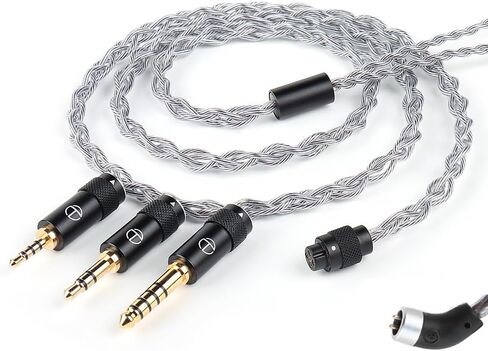 FAAEAL TRN Sea Serpent Earphone Cable with QDC/S/C Pin,356Cores Copper Silver Mixed Wire with 2.5mm/3.5mm/4.4mm Replaceable Plug,Upgrade Line for KZ ZSN PRO Castor TANGZU Wan'er Headphones (No Mic) in Saudi Arabia