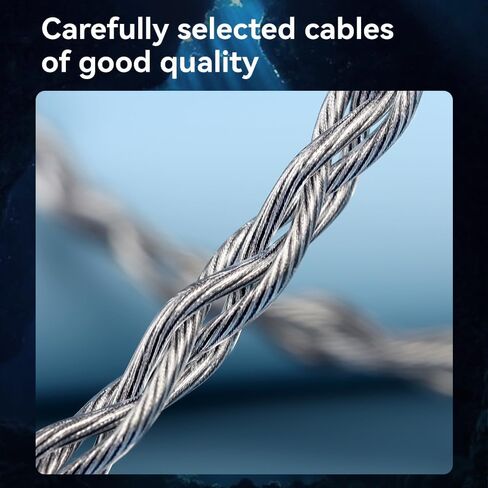 FAAEAL TRN Sea Serpent Earphone Cable with QDC/S/C Pin,356Cores Copper Silver Mixed Wire with 2.5mm/3.5mm/4.4mm Replaceable Plug,Upgrade Line for KZ ZSN PRO Castor TANGZU Wan'er Headphones (No Mic) in Saudi Arabia