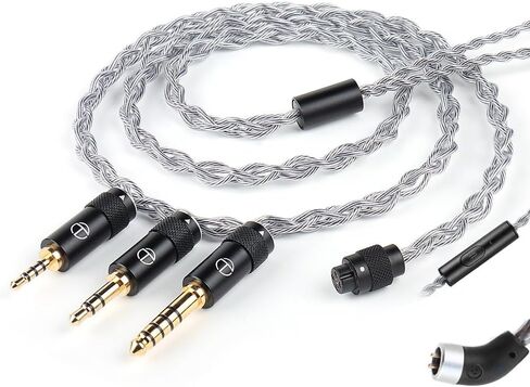 faaeal trn sea sea serpent cable مع دبوس QDC/s/c ، 356cores سلك الفضة النحاسية مختلطة مع قابس قابل للاستبدال 2.5 مم/3.5 مم/4.4 مم ، خط الترقية ل KZ ZSN Pro Castor Tangzu Wan'er (بدون ميكروفون) in Kuwait