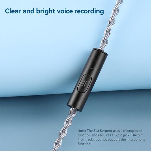 faaeal trn sea sea serpent cable مع دبوس QDC/s/c ، 356cores سلك الفضة النحاسية مختلطة مع قابس قابل للاستبدال 2.5 مم/3.5 مم/4.4 مم ، خط الترقية ل KZ ZSN Pro Castor Tangzu Wan'er (بدون ميكروفون) in Kuwait