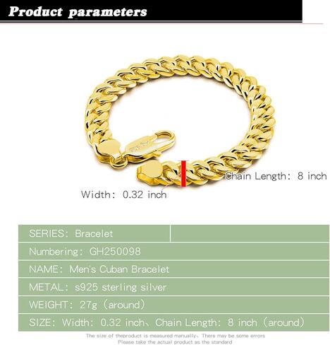 الأزياء 925 الفضة الاسترليني الصلبة ميامي الكوبي ربط سلسلة سوار 8MM - 16MM - كبح الكوبي سوار الصلبة سميكة كبيرة ربط سوار للرجال الأولاد - 7-11 بوصة مجوهرات in Kuwait