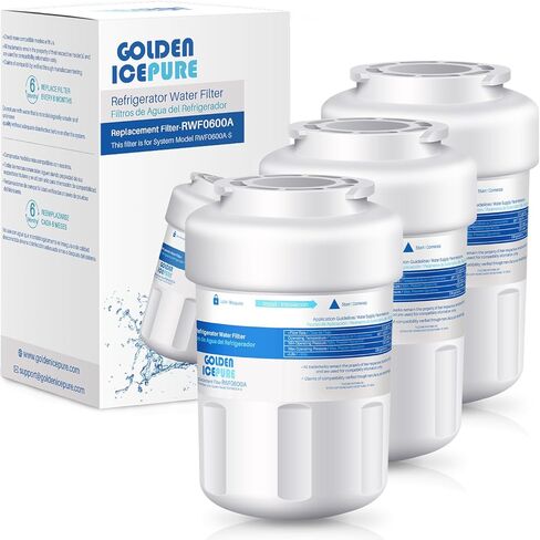 GOLDEN ICEPURE MWF Refrigerator Water Filter Replacement for GE SmartWater MWFA, 1PACK, GWF, GWFA, RWF0600A, FMG-1, WFC1201, GSE25GSHECSS, PC75009, 197D6321P006, Kenmore 9991, PC83879, GSL25JFTABS in Saudi Arabia