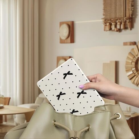 علبة الكرز متوافقة مع الجيل الحادي عشر Kindle (2024/2022 إطلاق) 6 بوصة مع حزام يدوي PU PU LEATHY WHITE FOLIO COVER AUTO/WIKE in Kuwait