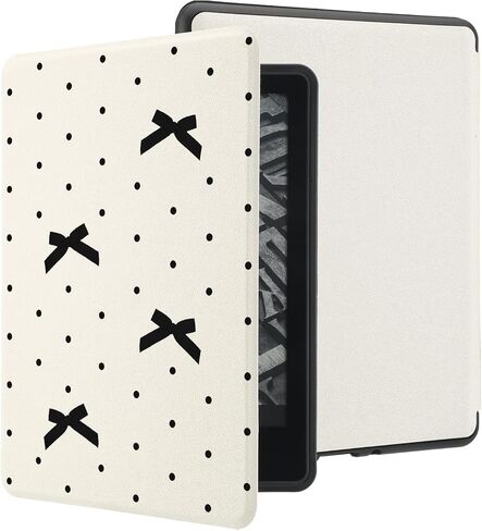 علبة الكرز متوافقة مع الجيل الحادي عشر Kindle (2024/2022 إطلاق) 6 بوصة مع حزام يدوي PU PU LEATHY WHITE FOLIO COVER AUTO/WIKE in Kuwait