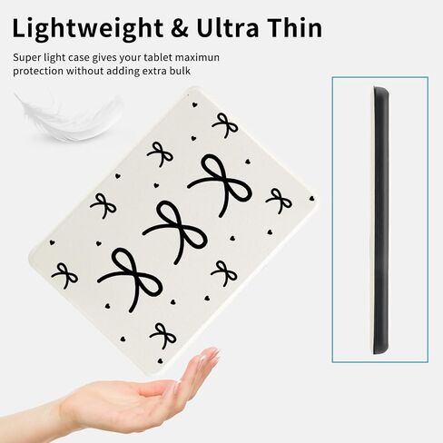 علبة الكرز متوافقة مع الجيل الحادي عشر Kindle (2024/2022 إطلاق) 6 بوصة مع حزام يدوي PU PU LEATHY WHITE FOLIO COVER AUTO/WIKE in Saudi Arabia