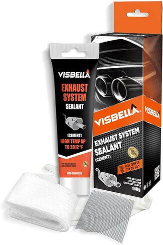Visbella 75g مانع التسرب لنظام عادم السيارة، لاصق إصلاح احترافي غير قابل للانزلاق، لاصق فائق الصمغ لكاتم صوت السيارة، وأنابيب العادم، والمحولات الحفازة in Kuwait