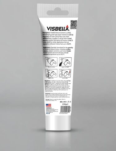 Visbella 75g مانع التسرب لنظام عادم السيارة، لاصق إصلاح احترافي غير قابل للانزلاق، لاصق فائق الصمغ لكاتم صوت السيارة، وأنابيب العادم، والمحولات الحفازة in Kuwait
