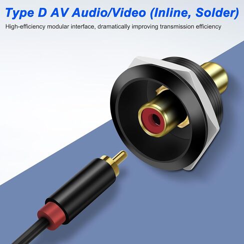 MEIRIYFA RCA Panel Mount Connectors Socket Female to Female Coupler Round Adapter Embedded Threaded Fixed for Audio Video Phono Speaker RCA Cable Amplifier（3PCS (Black) in Saudi Arabia