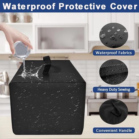 غلاف الغبار لتصنيع القهوة Ninja Coffee Coffee Cover Cover Cover for Ninja 12-Cup Coffee Brewer CE251/Ninja Programmable XL 14-Cup Coffee Maker DCM201BK (Black) in Saudi Arabia