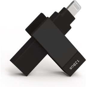 Apple MFi Certified 1 TB Black iXflash Backup Photo Stick 2-in-1 USB Type A & Lightning, USB for iPhone, iPad, External Photo Storage for iPhone and Computer
